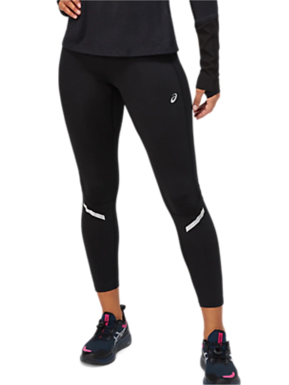ASICS Size M Lite-Show High-Waisted Reflective Tights - Black